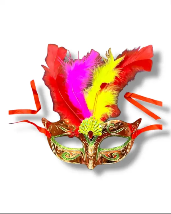 DE DISEÑO MET - CON PLUMAS MULTICOLOR