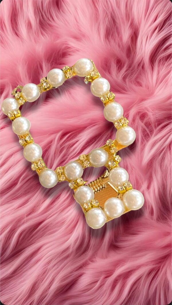 BIJOUTERIE BROCHE CUADRADO PERLA