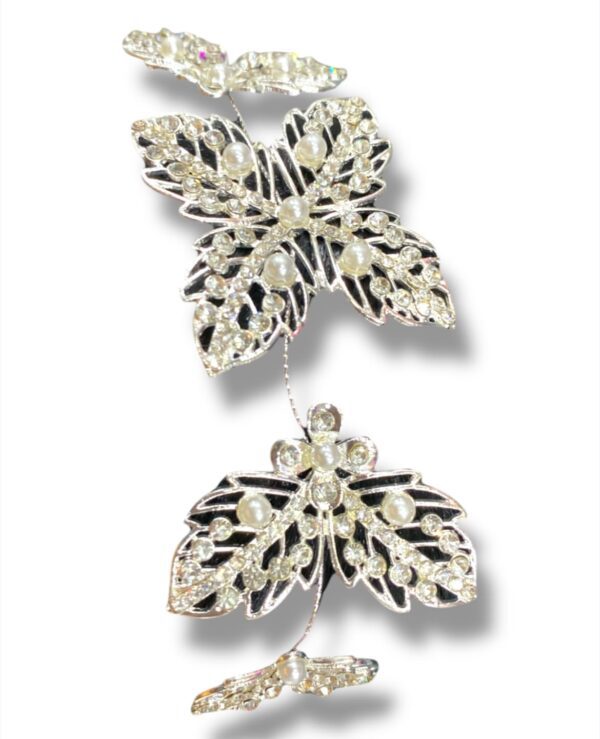 TIARA DE MARIPOSAS Y PERLA