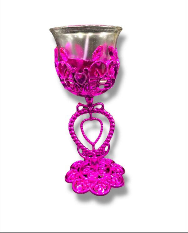 PORTA VELA ESTILO COPA CON CORAZON