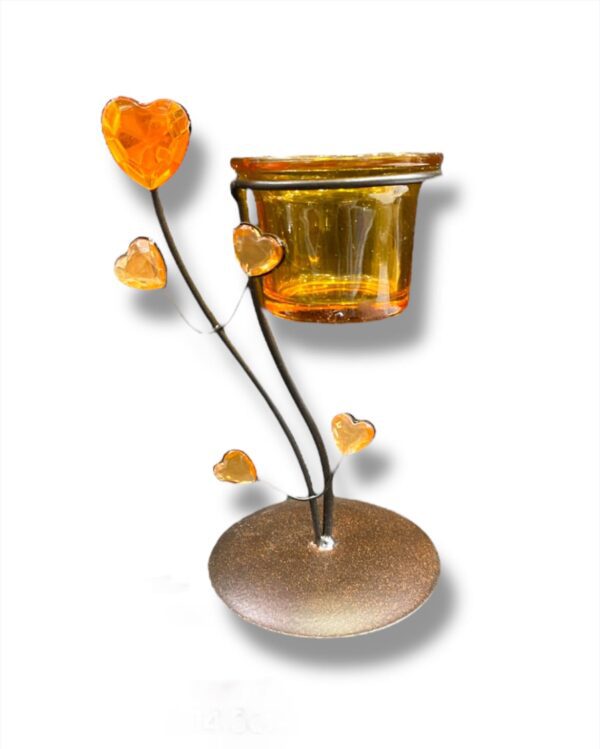 PORTA VELA CON CORAZONES SIN VELA