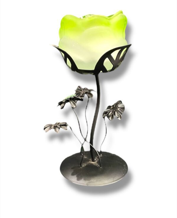 PORTA VELA FORMA DE ROSA 11,5