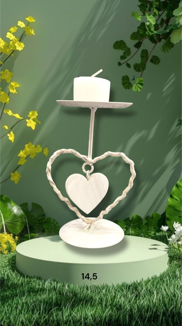 CANDELABROS PORTA VELA CORAZON GRAND 14.5