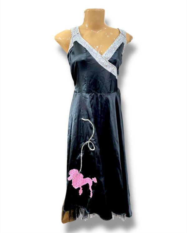 VESTIDO LARGO Y MASCOTA