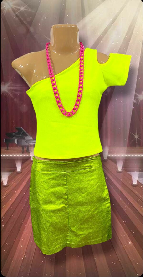 DISFRACES DAMA BLUSA CRUZADA FLUOR