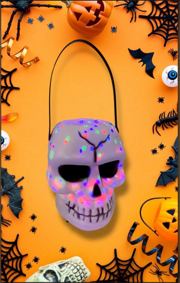 HALLOWEEN PORTA CARAMELOS CALABAZA CON LUZ