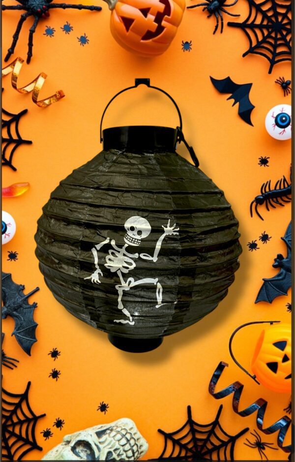 HALLOWEEN PORTA LAMPARA CON CALAVERA