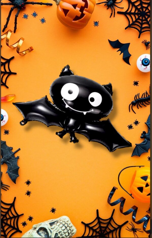 HALLOWEEN GLOBO METALIZADO MURCIELAGO