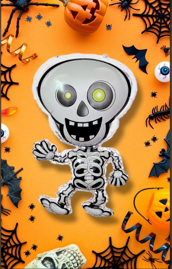 HALLOWEEN GLOBO METALIZADO CALAVERA