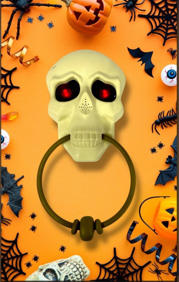 HALLOWEEN TOCA PUERTA CABEZA DE CALAVERA