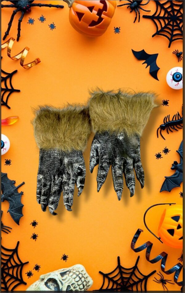 HALLOWEEN GUANTES GARRAS DE LOBO PELUDO