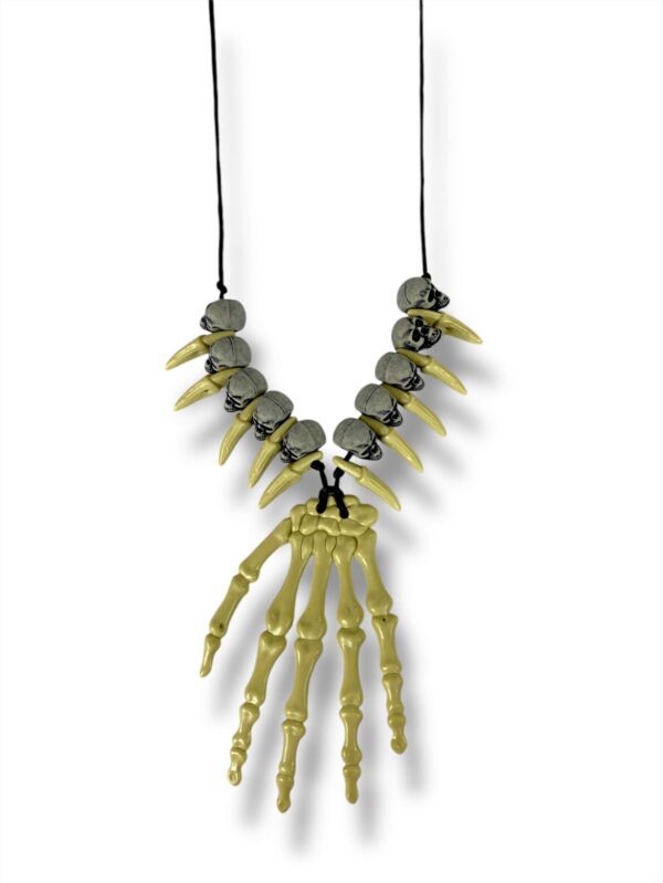 COLLAR CALAVERA DIENTES Y MANO