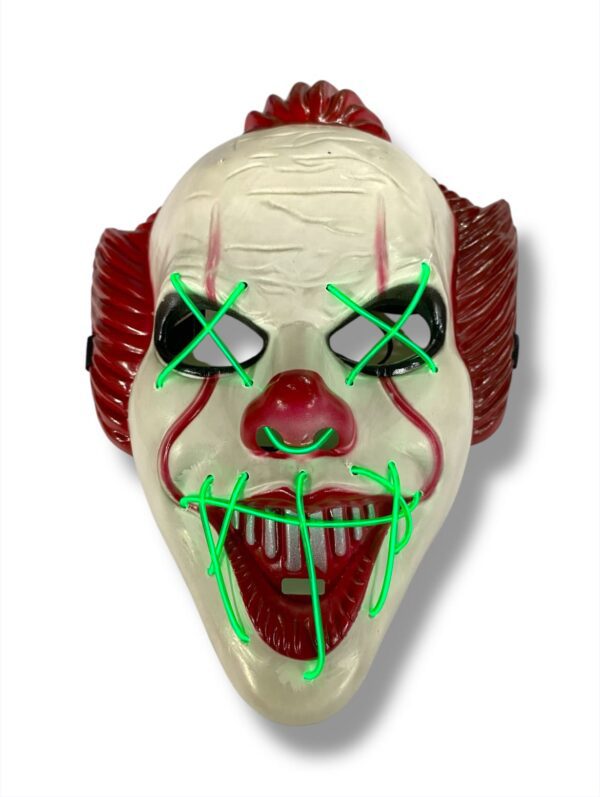 MASCARA LED PAYASO SINIESTRO