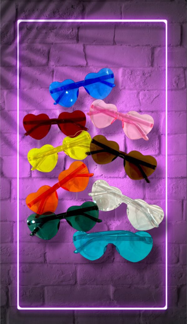 LENTES DE CORAZON TRANSPARENTES