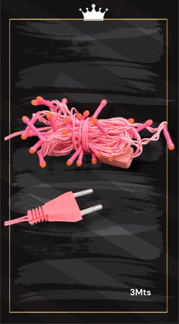 LUCES GUIAS CABLE ROSA 3MTS