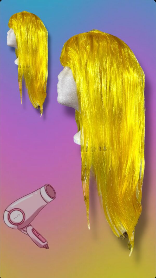 PELUCA LARGA EN AMARILLO