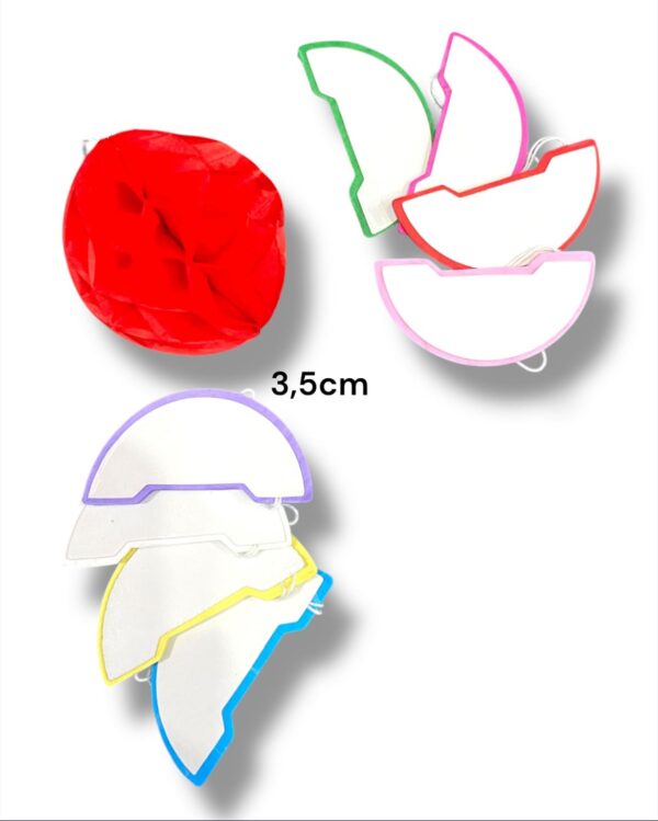 DE PAPEL 3D 3,4cm DE RADIO