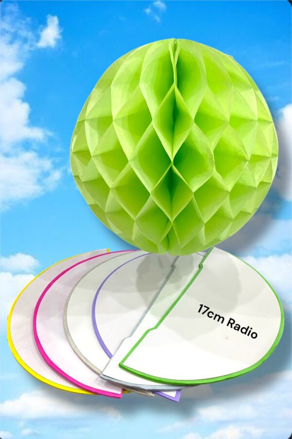 POMPONES PAPEL 3D 17cm RADIO
