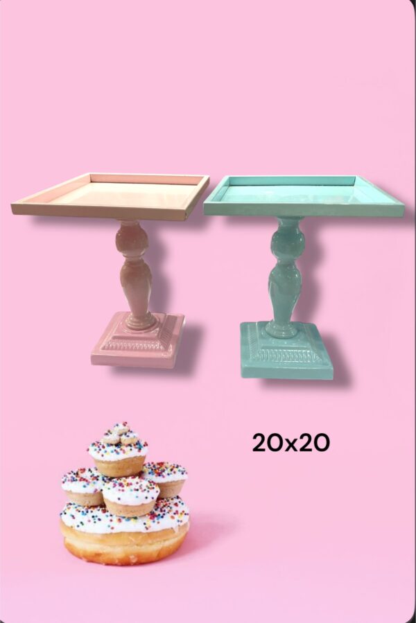 POSA TORTA CUADRADO 20X20 CON BASE