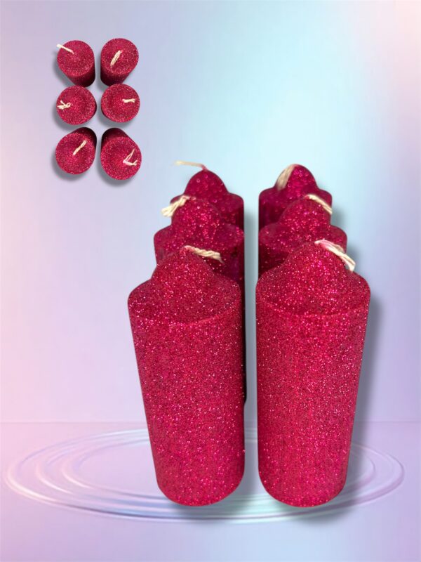 VELA CON GLITTER