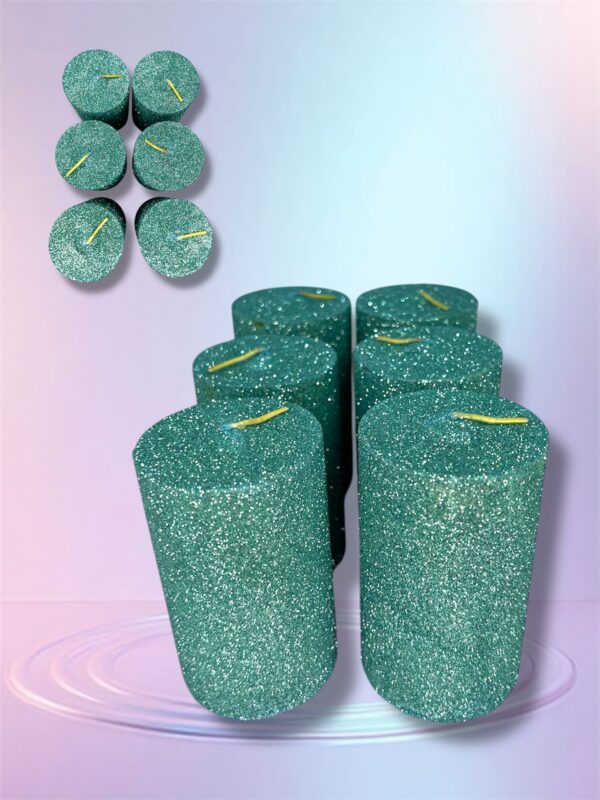 VELA CON GLITTER PLANA