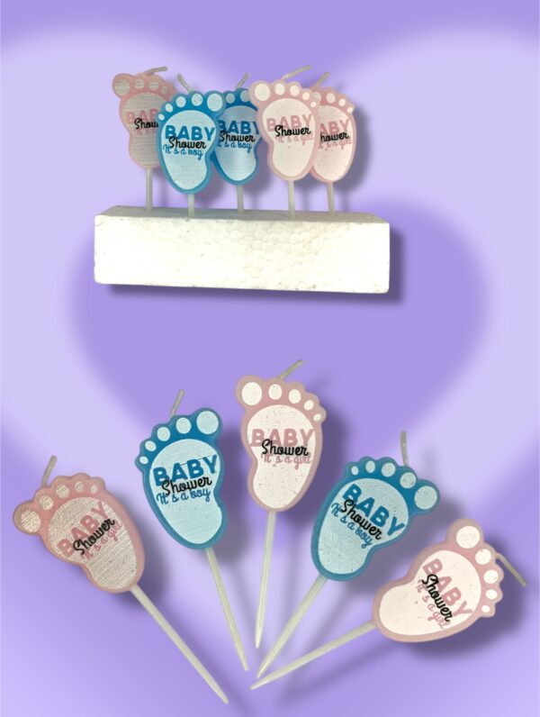 VELAS PIES DE BABY SHAWER