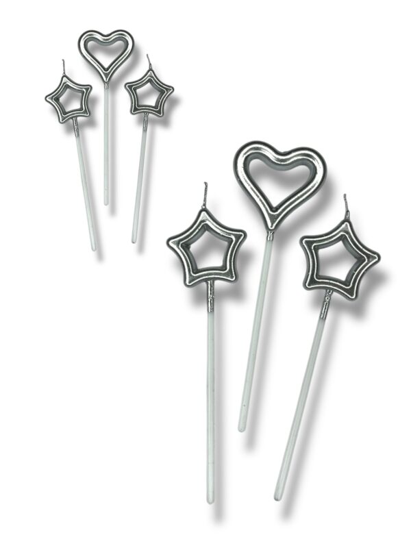 ESTRELLA + 2 CORAZON PLATEADO