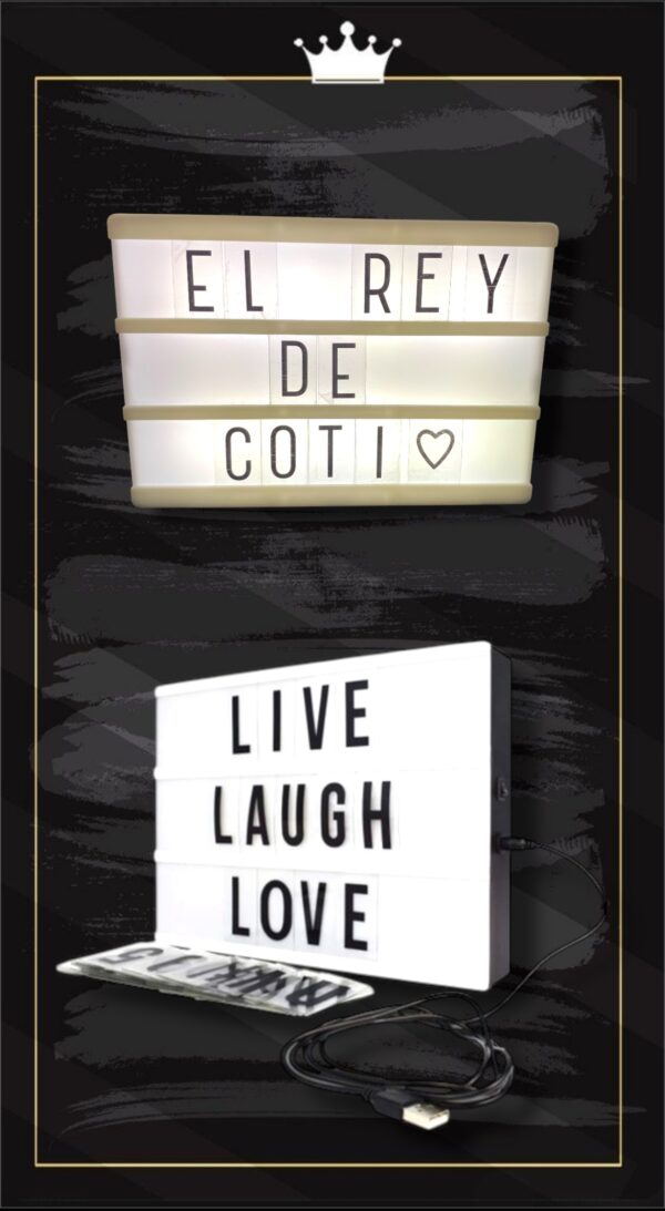 VELADORAS CARTEL LETRAS