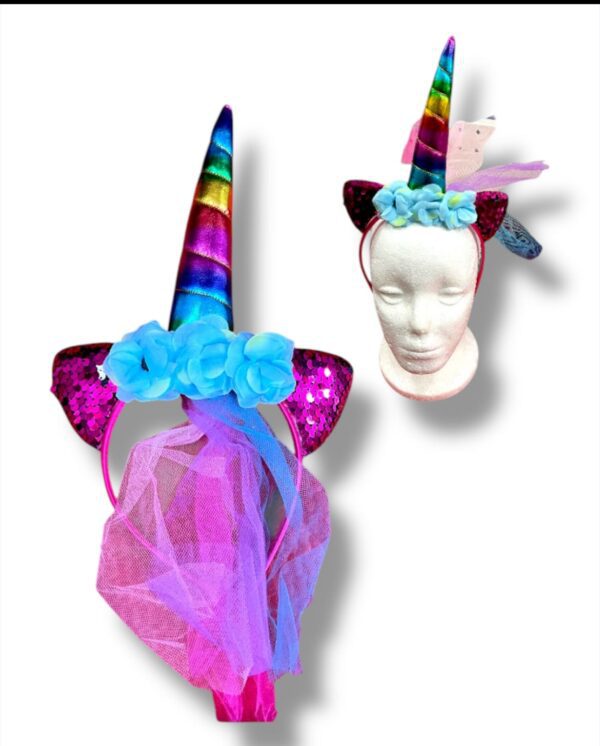 CUERNO DE UNICORNIO, TUL Y FLORES