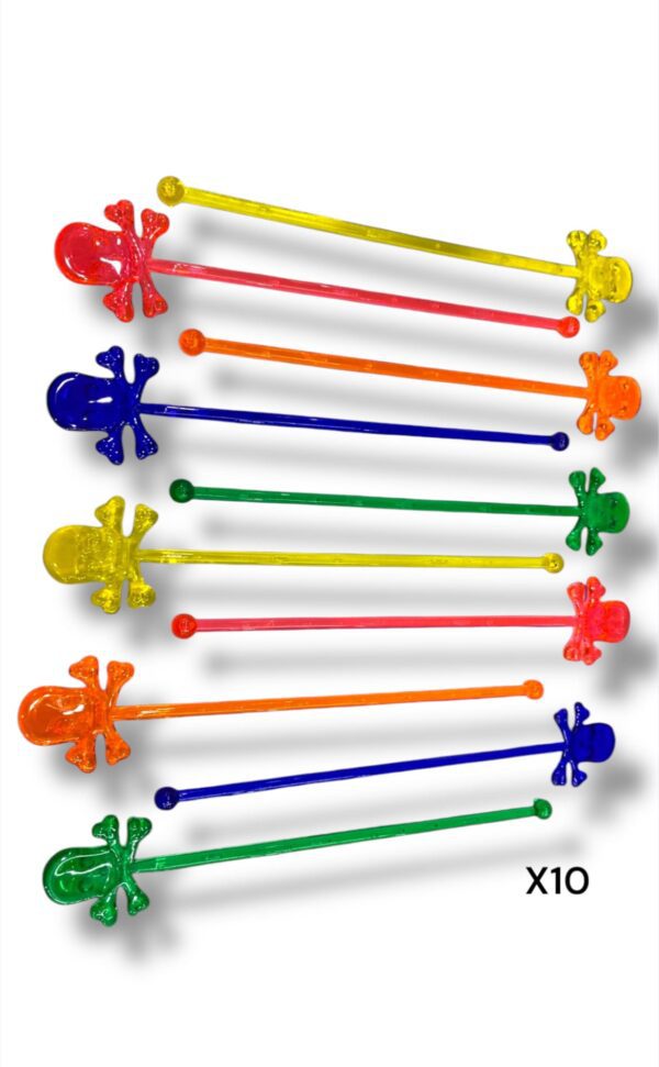 REMOVEDOR ACRILICO DE COLORES, DISEÑO DE CALAVERA