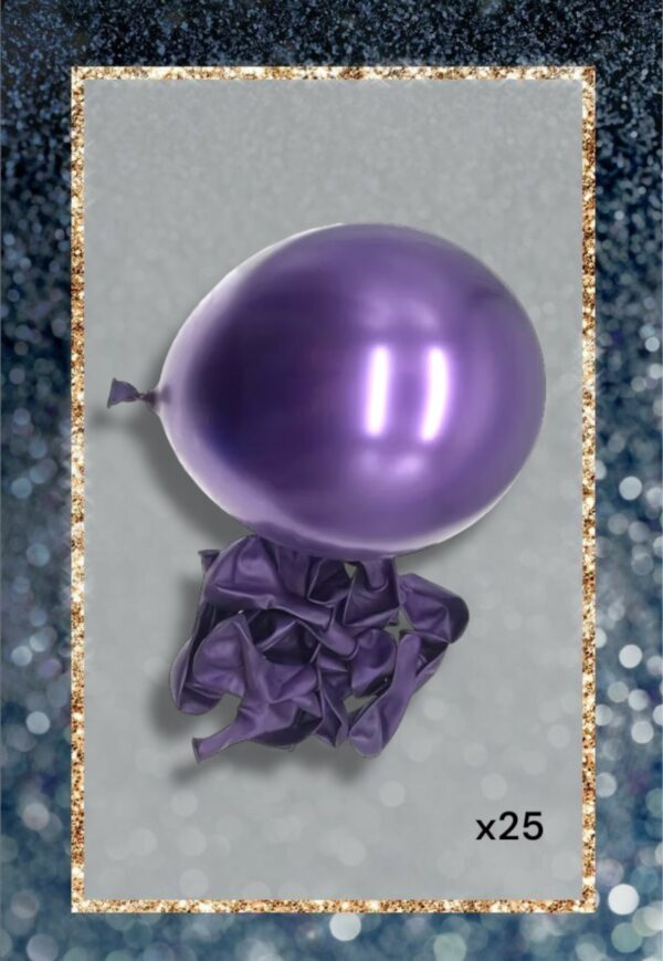 GLOBOS CROMADOS R12 LISO X25VIOLETA