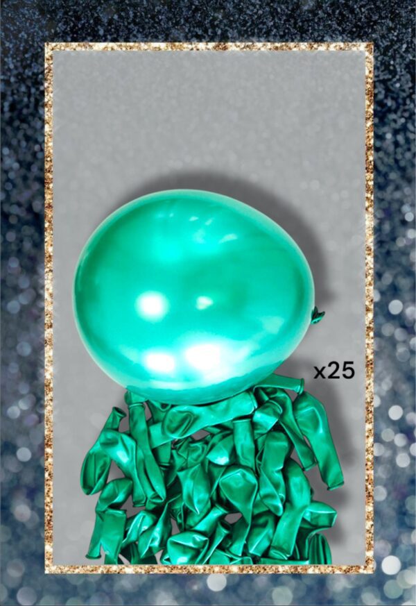 GLOBOS CROMADOS R12 LISO X25VERDE