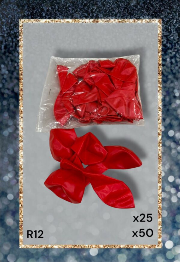 GLOBOS PERLADOS R12 x25 y x50ROJO
