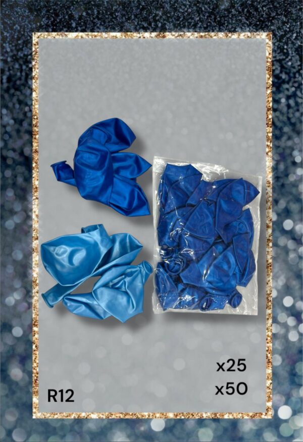 GLOBOS PERLADOS R12 x25 y x50AZUL