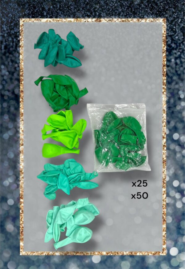 GLOBOS R9 x25 y x50 LISO ESCALA VERDE