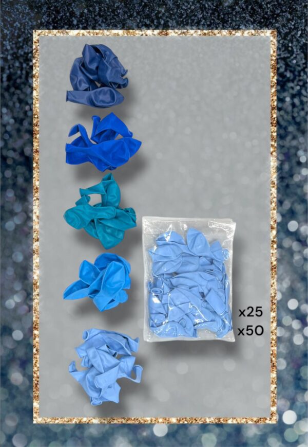 GLOBOS R9 x25 y x50 LISO ESCALA AZULES