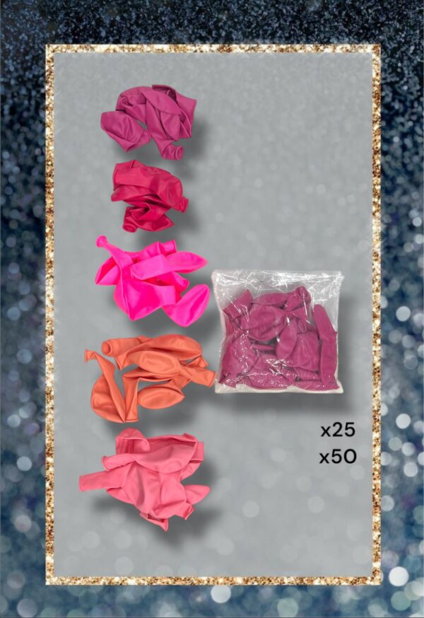 GLOBOS R9 x25 y x50 LISO ESCALA ROSAS