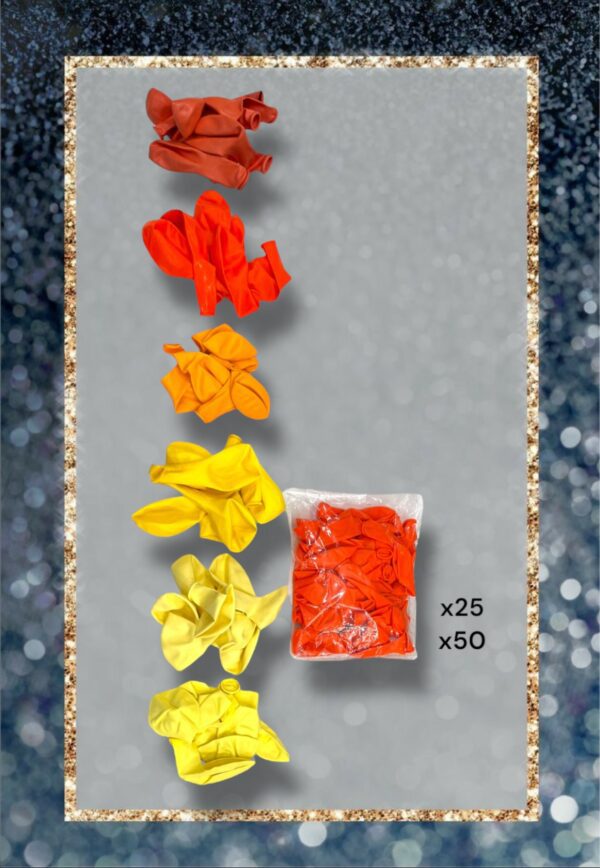 GLOBOS R9 x25 y x50 LISO ESCALA NARANJA