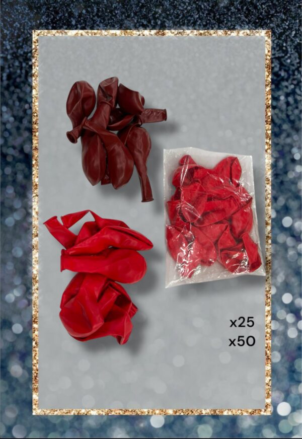 GLOBOS R9 x25 y x50 LISO ESCALA ROJO