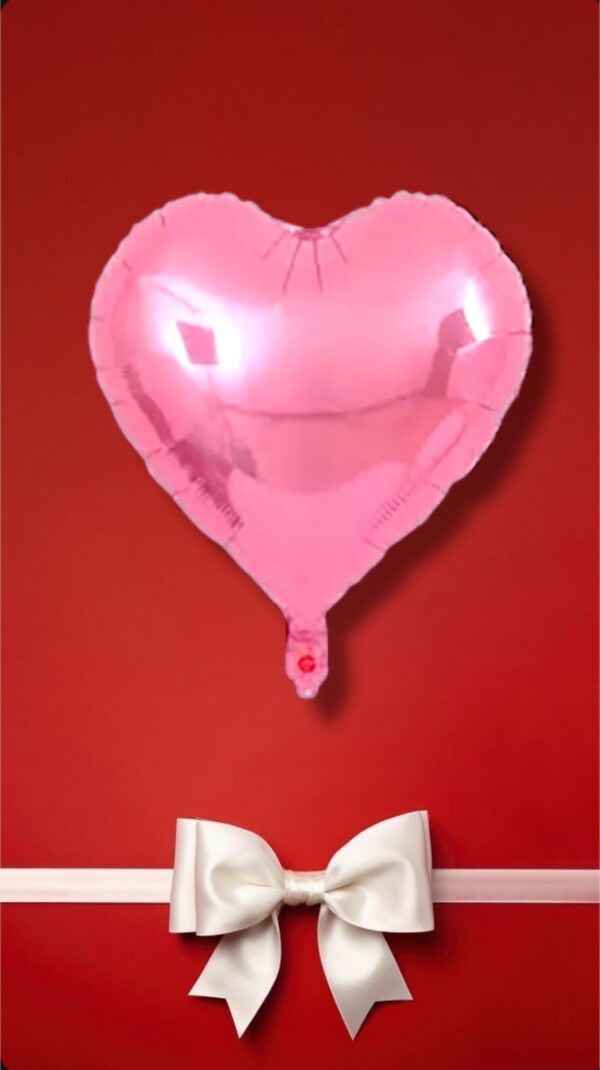 GLOBOS METALIZADO CORAZON ROSA