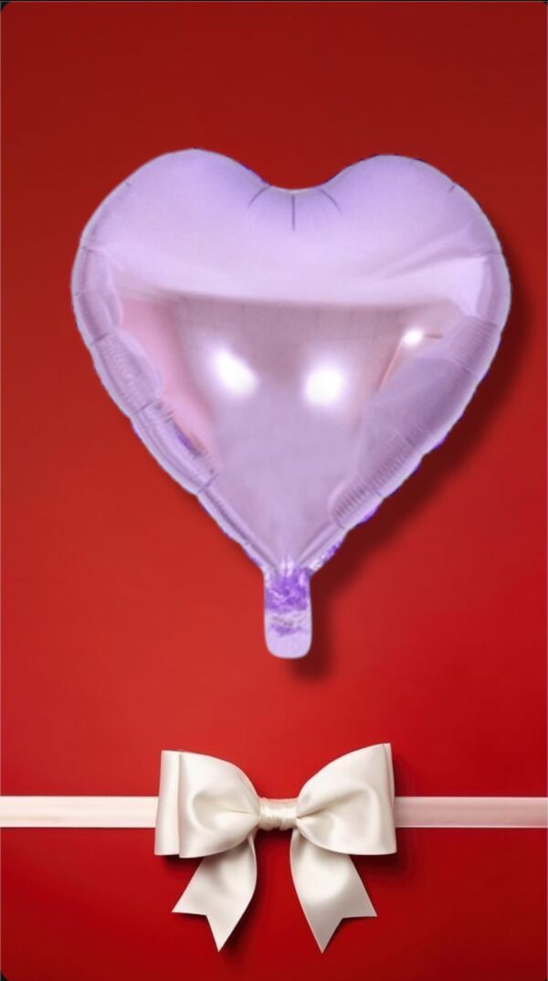 GLOBOS METALIZADO CORAZON LILA