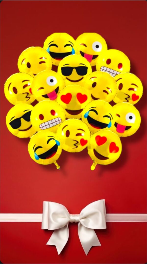 GLOBOS METALIZADO EMOJIS