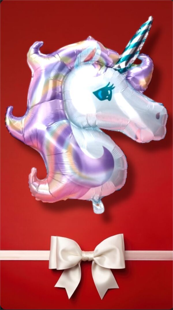 GLOBOS METALIZADO CABEZA DE UNICORNIO