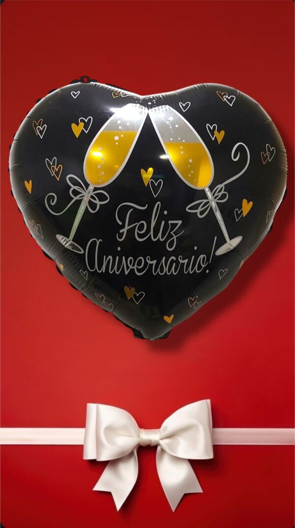 GLOBOS METALIZADO FELIZ NIVERSARIO