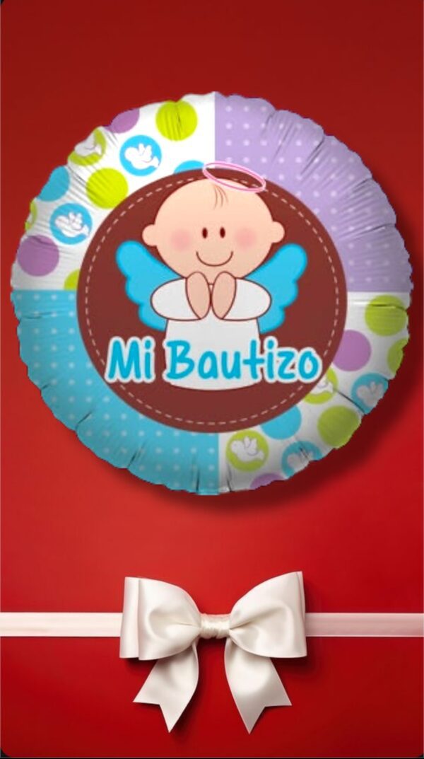 GLOBOS METALIZADO MI BAUTIZO