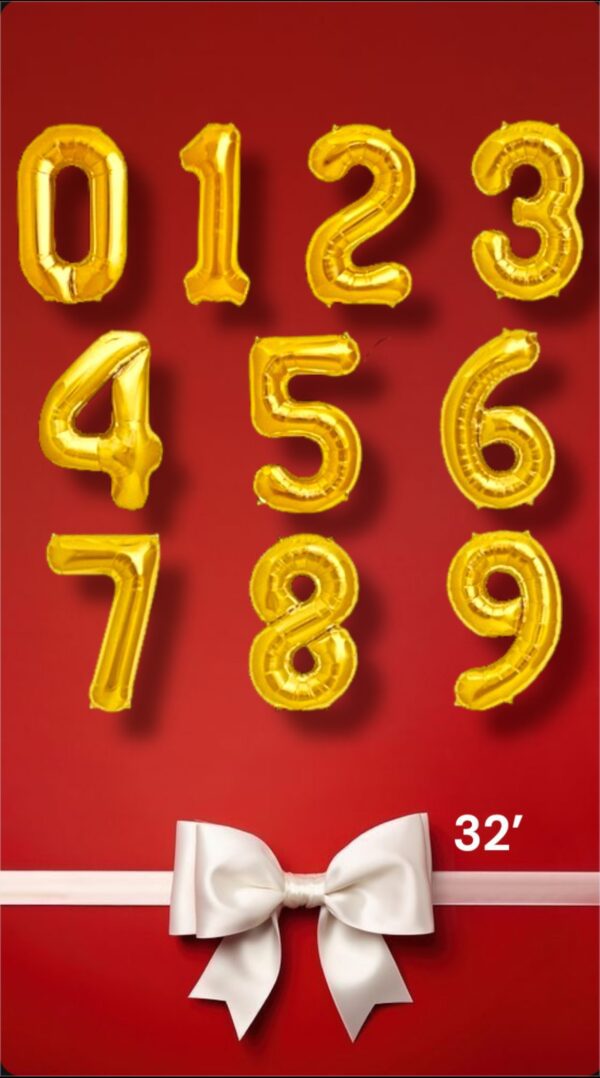 GLOBOS METALIZADO NUM 32 DORADO