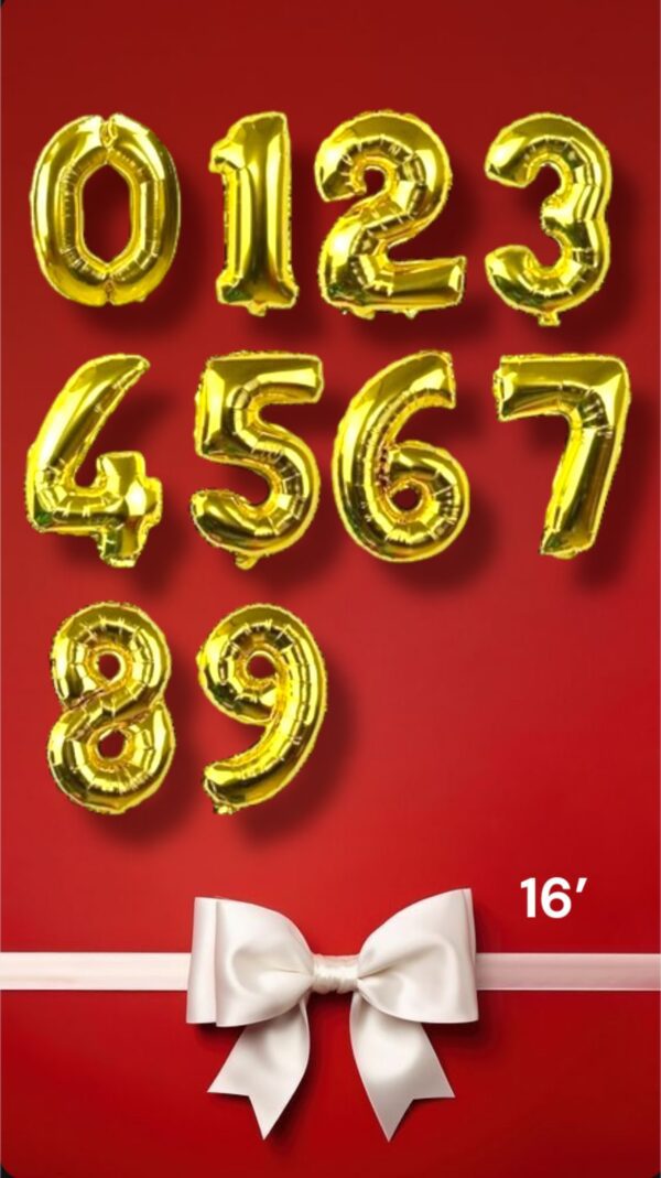 GLOBOS METALIZADO NUM 16 DORADO