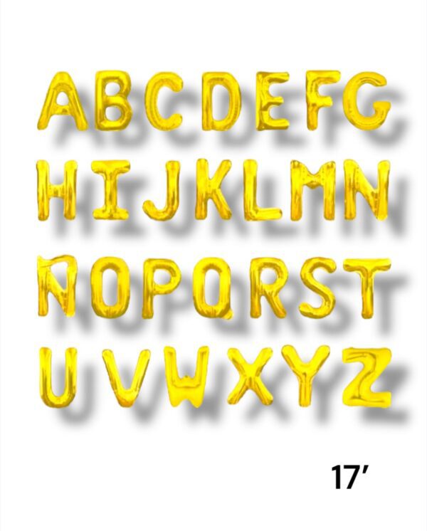 LETRAS DE 17 PULGADAS, DORADO