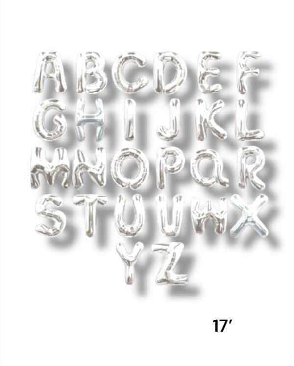 LETRAS DE 17 PULGADAS EN PLATEADO