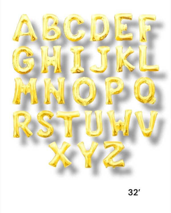LETRAS DE 32 PULGADAS EN DORADO